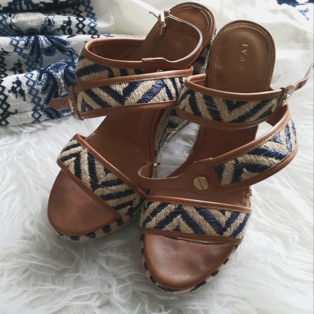 Ivanka Trump Women's Halyn Chevron Wedge Sandal